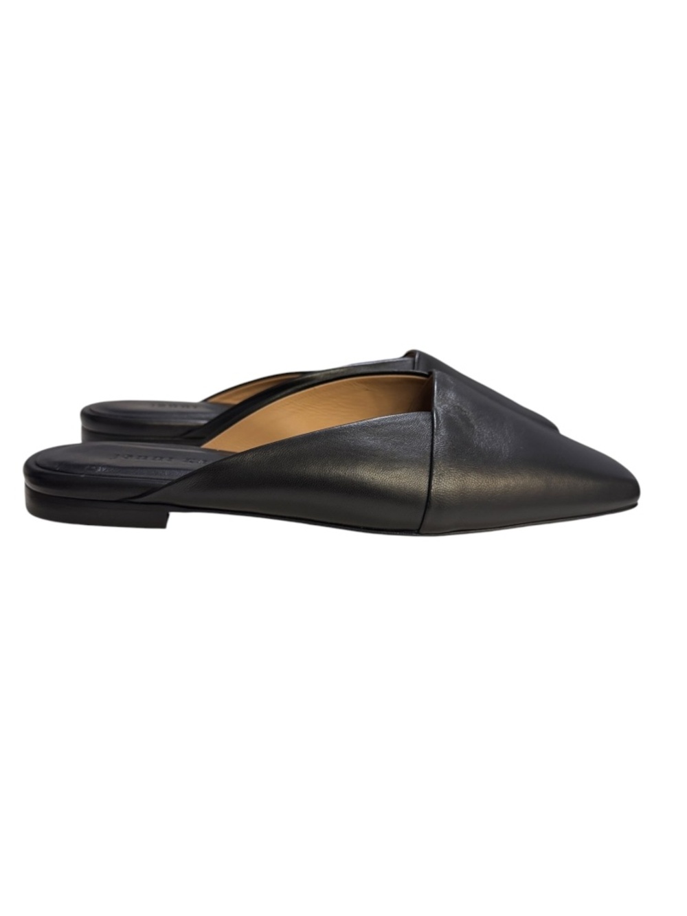 Jenni Kayne Black Leather Mia Mules Size 39
